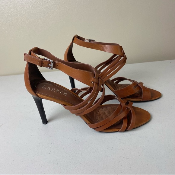 Lauren Ralph Lauren Brown Strappy Heels 